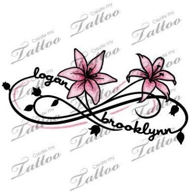 384x384 Children's Names Tattoos For Women