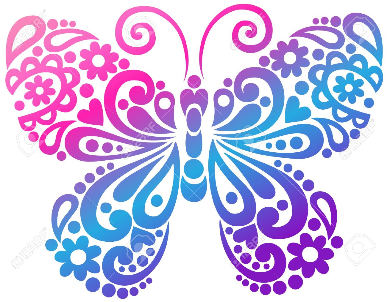 1300x1017 Butterfly Clipart Silhouette Color Collection