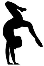 150x225 Gymnast Silhouette Vinyl Wall Art Sticker Gymnastics Woman Dancer