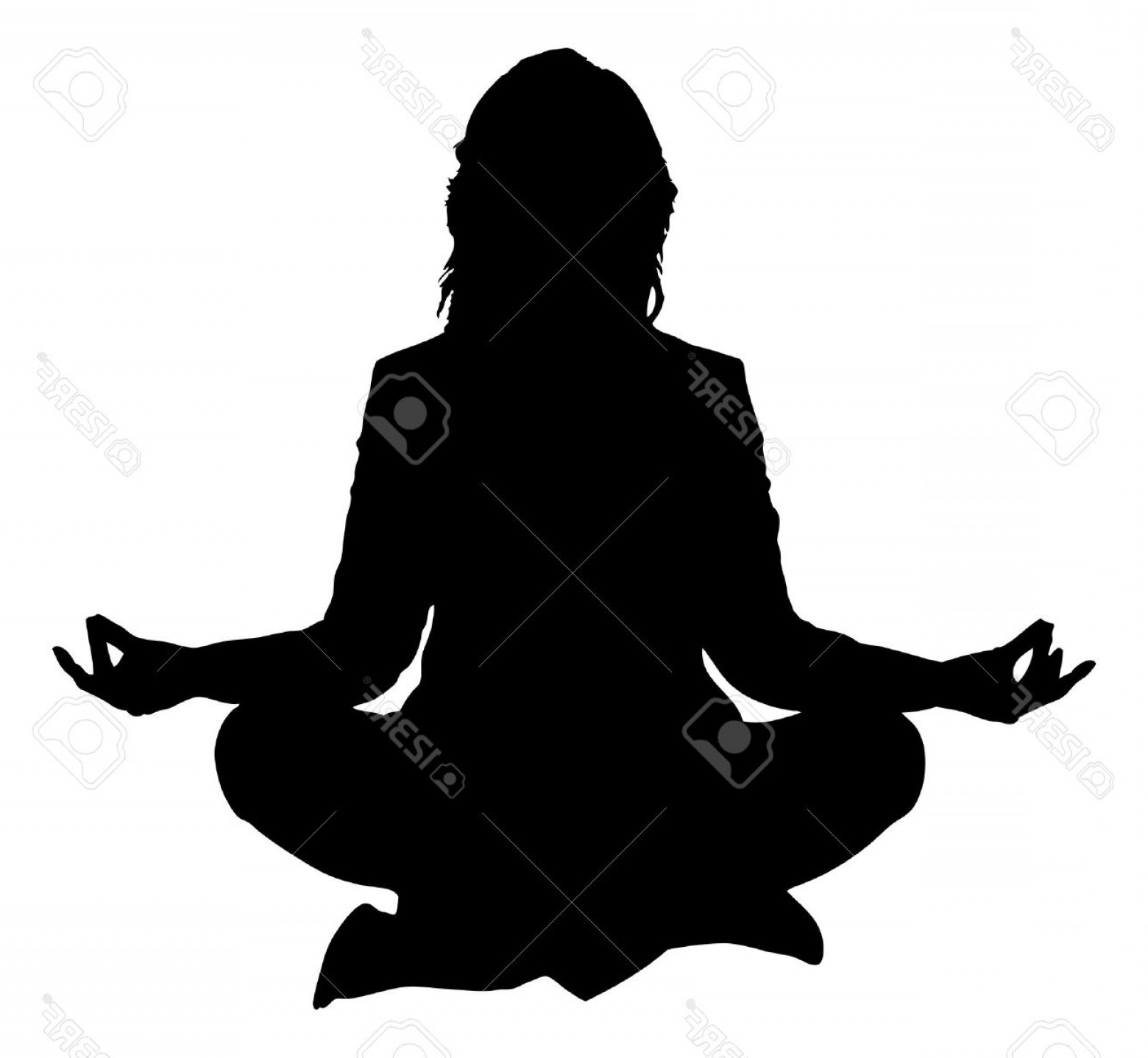 1560x1438 Yoga Woman Silhouette Vector Lazttweet