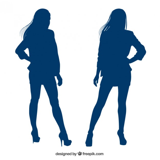 626x626 Woman Silhouette Vector Free Download