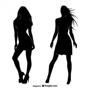 340x340 Women Silhouette Vectors Download Free Vector Art