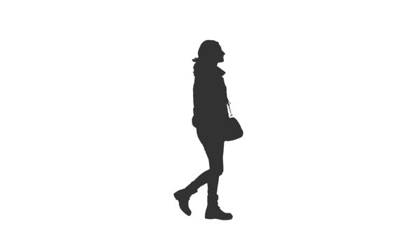 590x332 Silhouette Of Young Attractive Woman Walking In The Street, Alpha