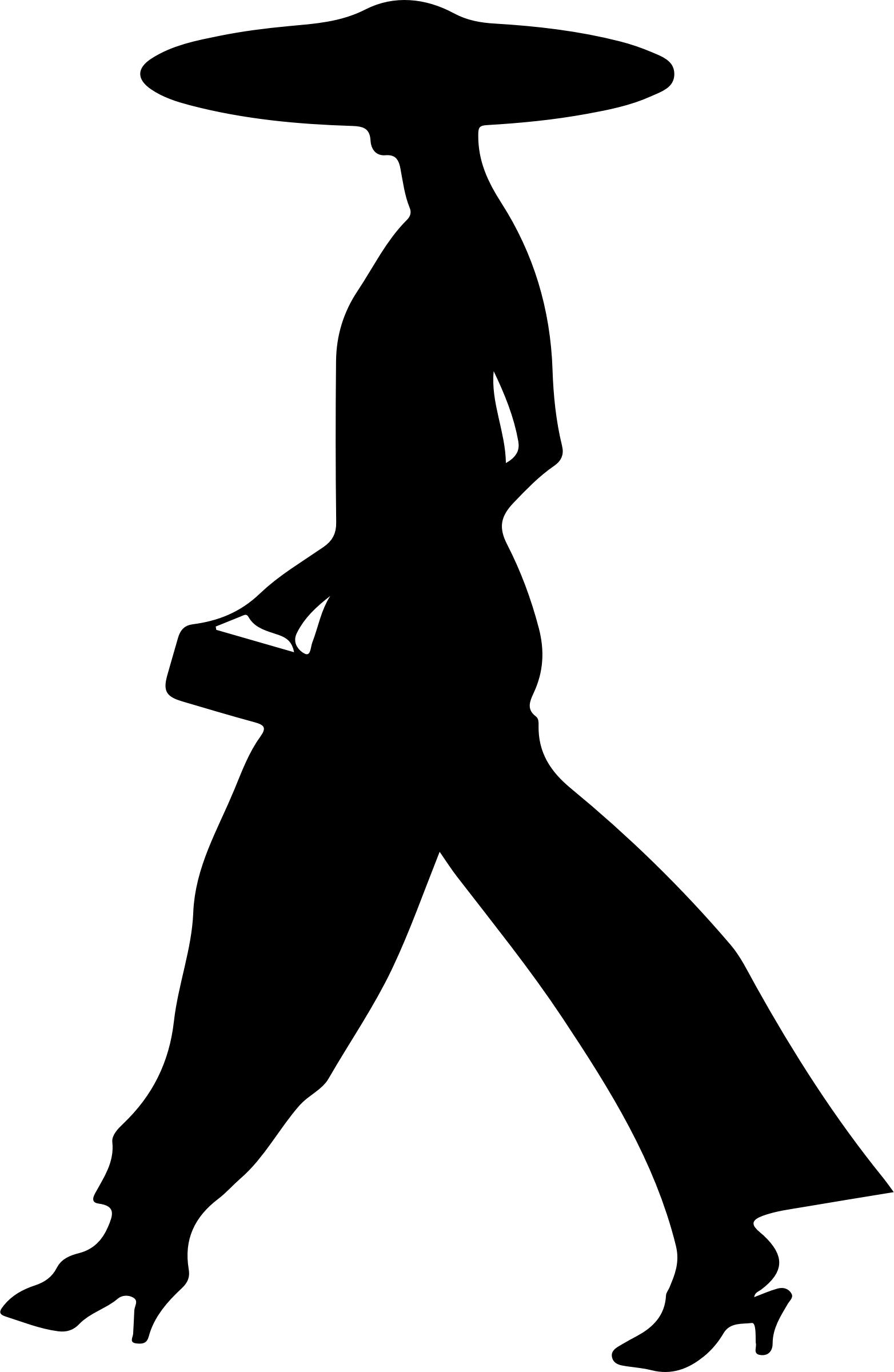 1564x2400 Woman Walking Silhouette Icons Png