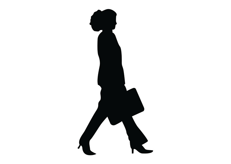 800x566 Woman With Bag Silhouette