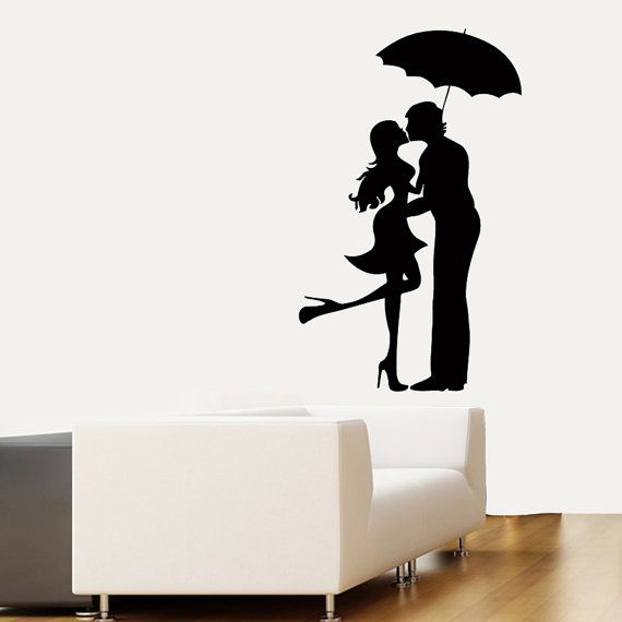 570x570 Wall Decals Lovers Man Woman Romantic Couple By Decalmyhappyshop