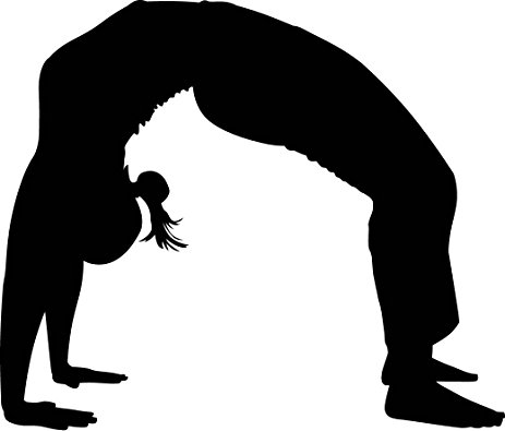 463x395 Yoga Silhouette Wall Decals