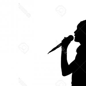 300x300 Woman Singing Silhouette Set Vector Arenawp