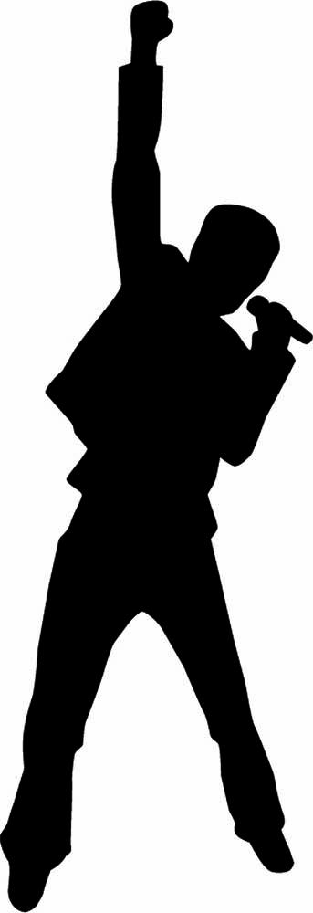 343x1000 Clipart Of A Silhouette Of An African American Male Singing Collection