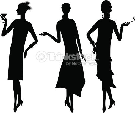 454x378 Art Deco Smoking Silhouette