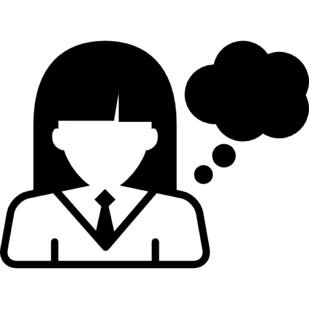 626x626 Girl Thinking Icons Free Download