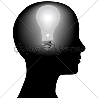 325x325 Idea Man Mind Light Bulb In Silhouette Head Gl Stock Images