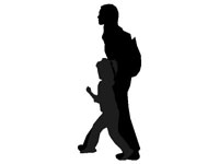 200x150 Woman Walking Away Silhouette