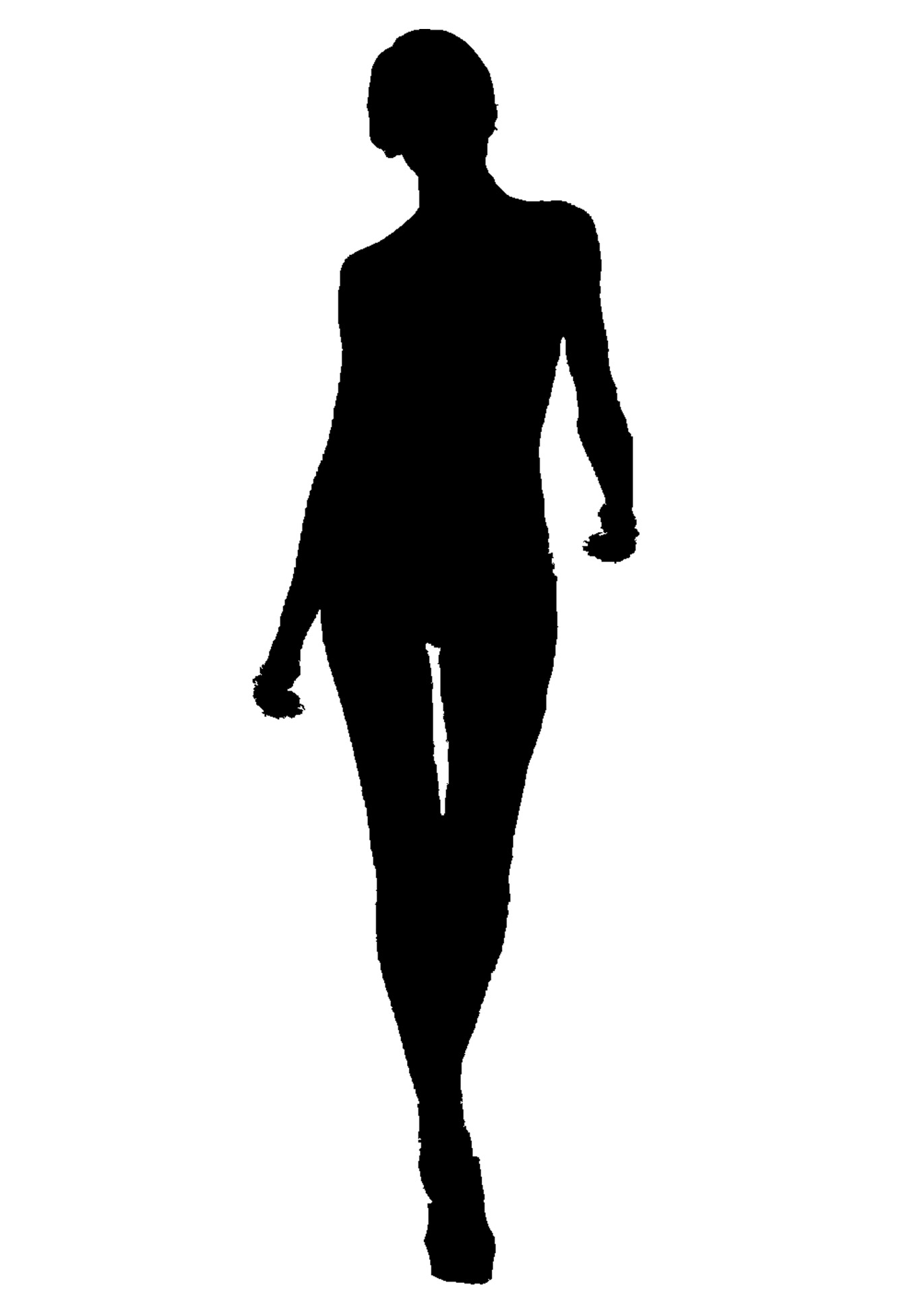 1371x1920 Walking Woman Silhouette Free Stock Photo
