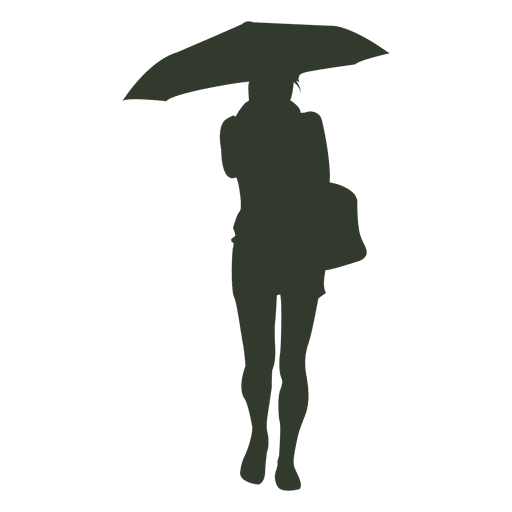 512x512 Woman Umbrella Silhouette Under The Rain