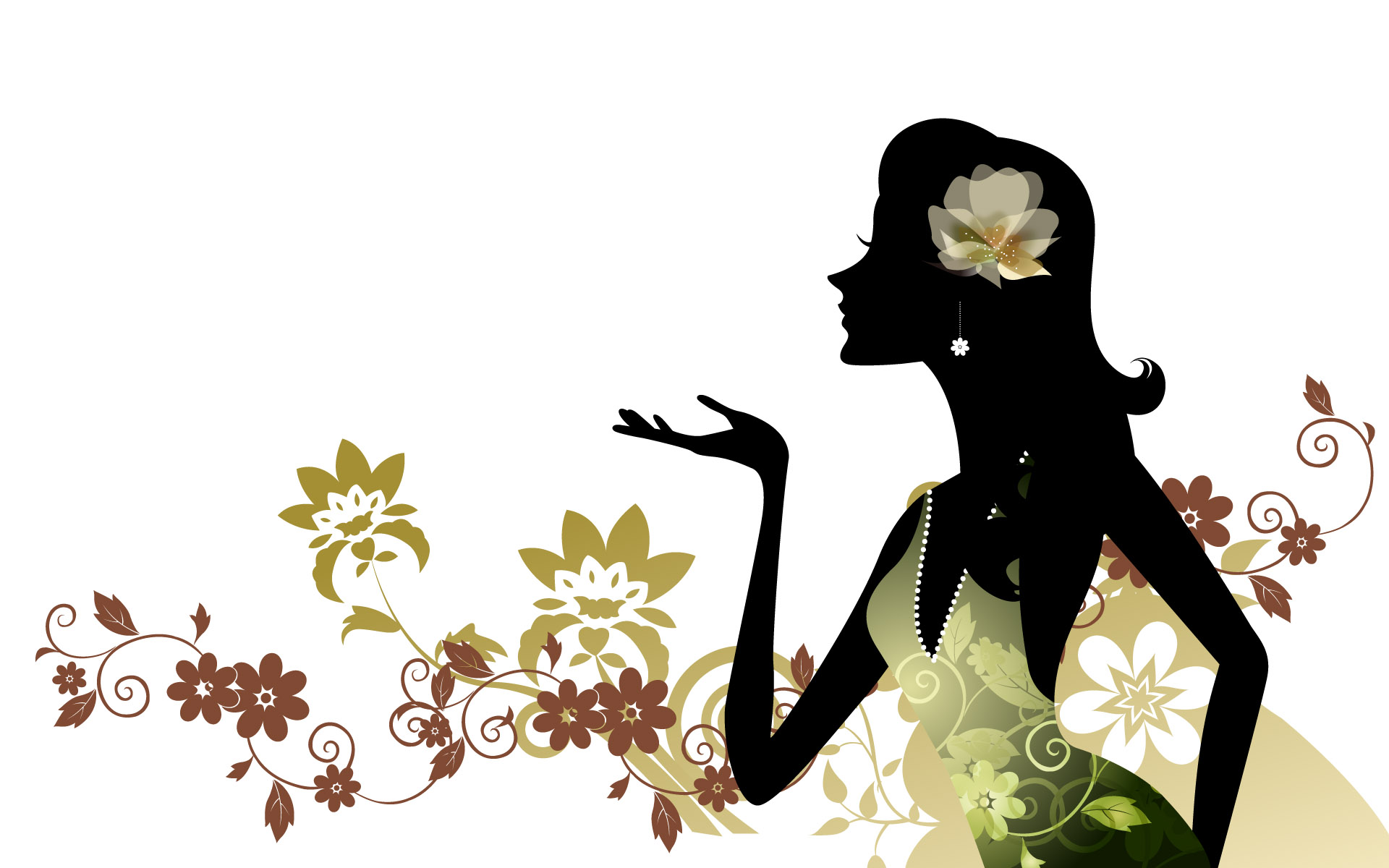 1920x1200 Woman Silhouette Wallpaper