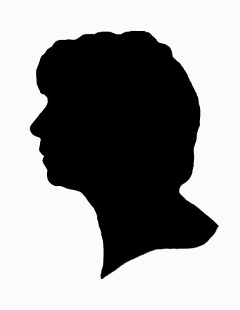 348x450 Silhouette Of Person. Famous People Silhouettes