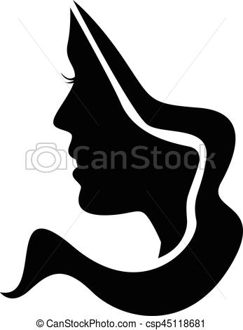 347x470 Face Silhouette6.eps. Silhouette Of A Woman's Face Vector