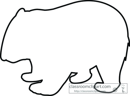500x371 Marsupial Wombat Silhouette Clipart Panda