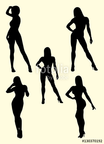 360x500 Muscle Women Silhouette. Good Use For Symbol, Logo, Web Icon, Sign