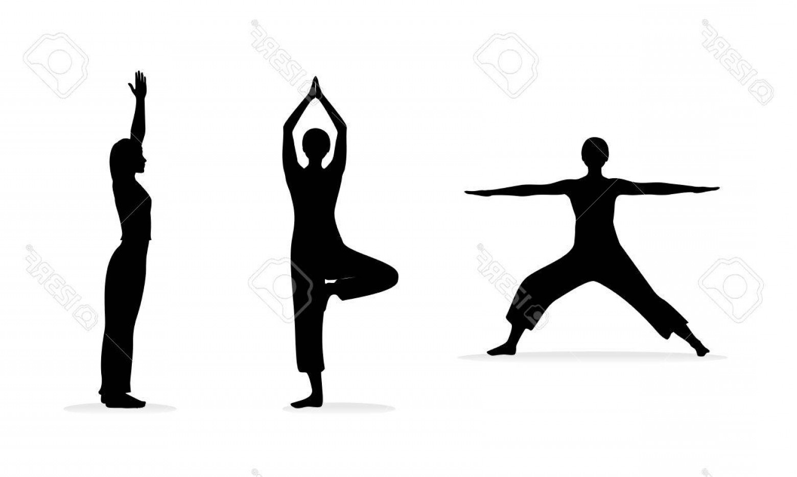 1560x934 Photofitness Or Yoga Women Silhouettes Vector Illustration Eps