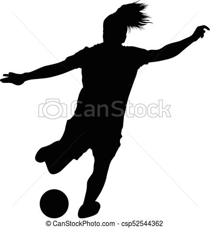 434x470 Soccwom01. Soccer Women Silhouette. Girl Player Vector Clip Art