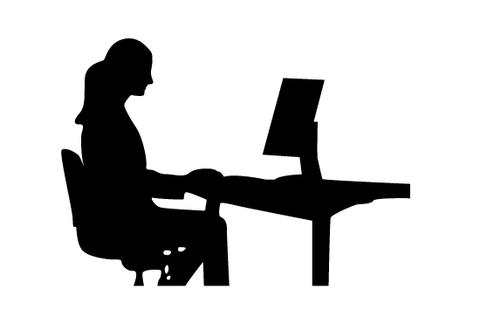 480x309 Woman Working Silhouette Vector Silhouettes Vector