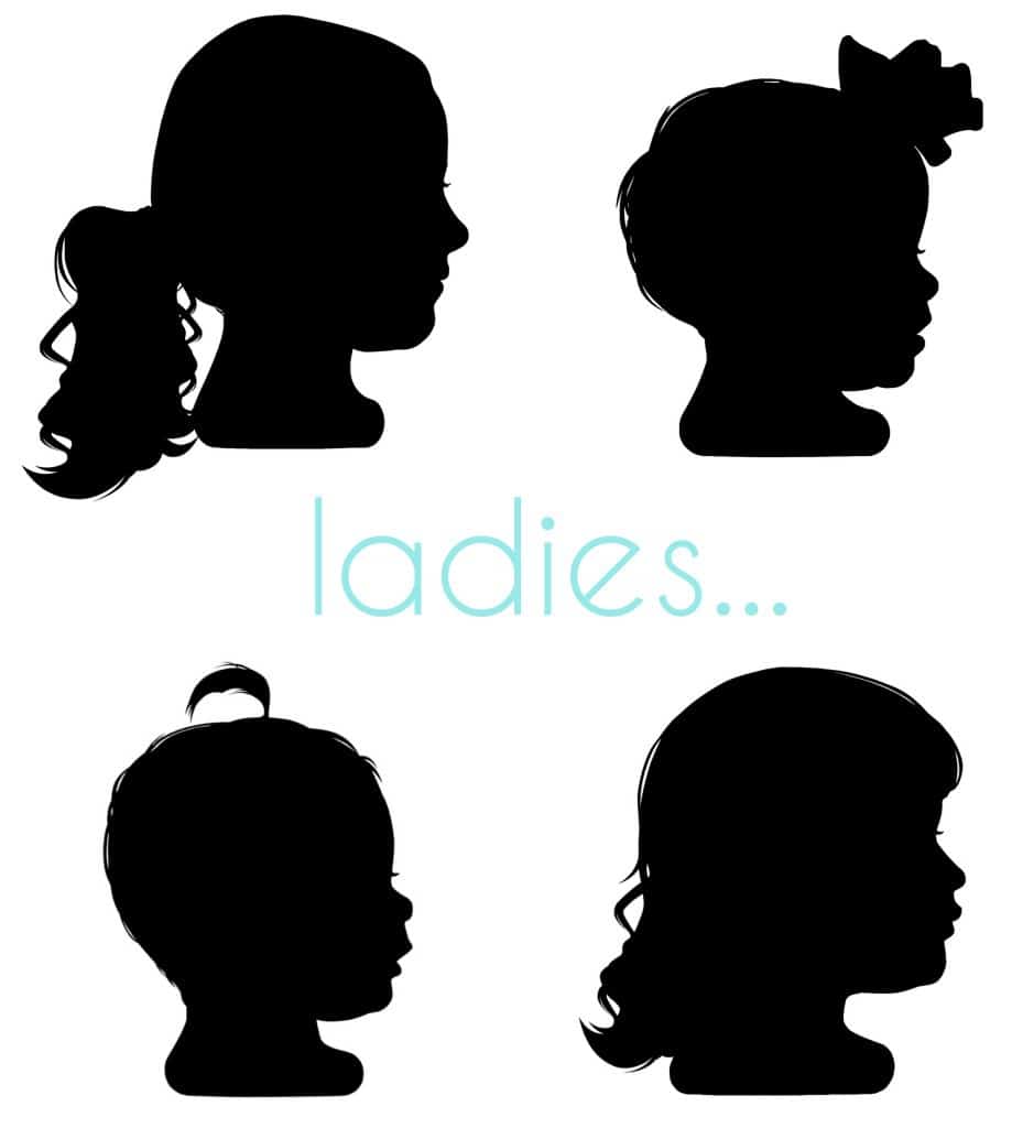 929x1024 Little Girl Face Silhouette