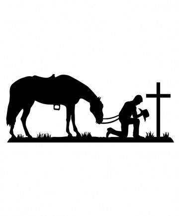 360x434 Praying Cowboy Wall Decal Juan's Room Wall Decals