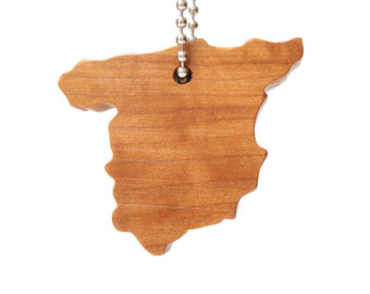 340x270 Wooden Austria Key Chain Country Silhouette Key Fob Country
