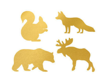 340x270 Gold Foil Animal Etsy