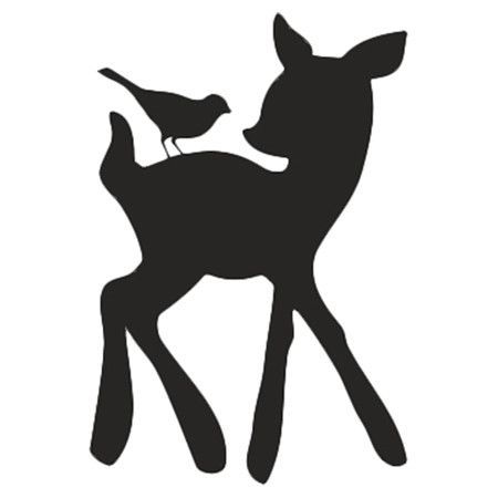 450x450 Woodland Tumble Deer Bird Wall Decal Silhouette, Cricut