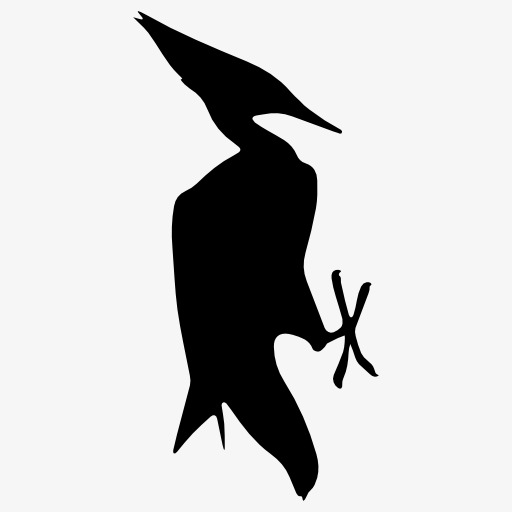 512x512 Woodpecker Silhouette, Bird, Flight, Animal Png Image And Clipart
