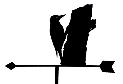 400x274 Woodpecker Weathervanes, Wind Vanes, Weathercock, Traditional