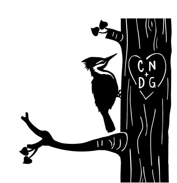 570x590 Carved Initials Silhouette Paper Cut Personalized Silhouette