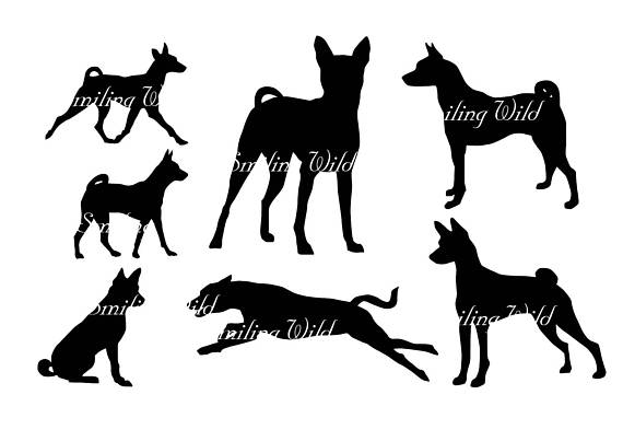 570x403 Basenji Svg Silhouette Clipart Running Dog Vector Graphic File Png