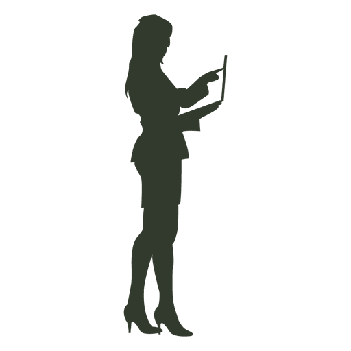 512x512 Woman Working Silhouette