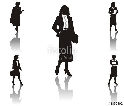 500x429 Working Woman Silhouette Stock Photo And Royalty Free Images
