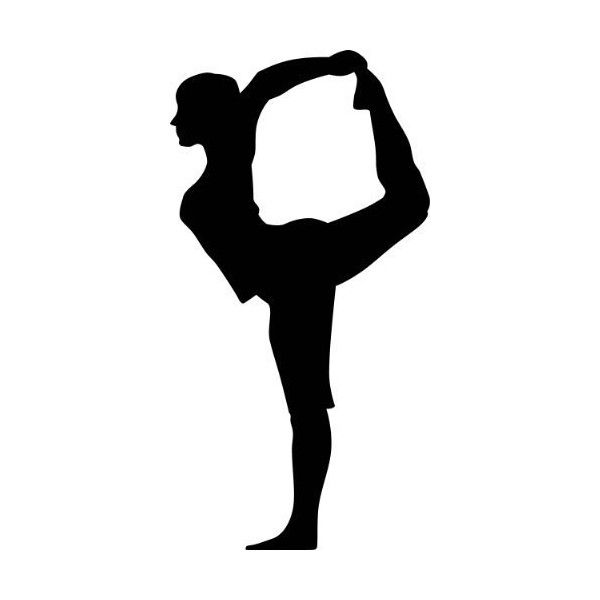 600x600 Yoga Silhouette Wall Decals Yoga Lord Of The Dance Pose Woman