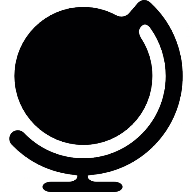 626x626 Standing Globe Silhouette With Support Icons Free Download