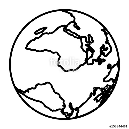 500x500 World Planet Earth Icon Vector Illustration Design Stock Image