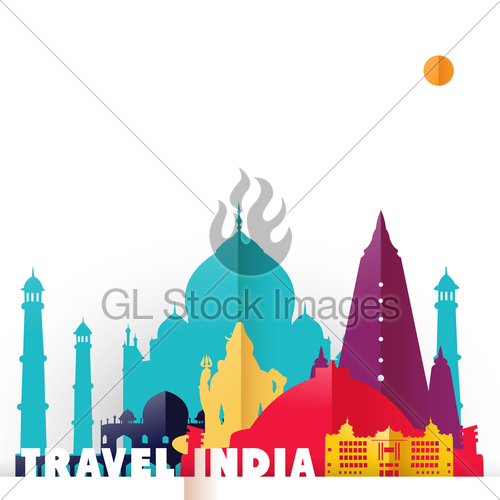 500x500 Travel India Country Paper Cut World Monuments Gl Stock Images