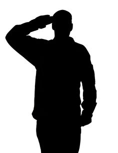 236x306 Woman Soldier Salute Silhouette