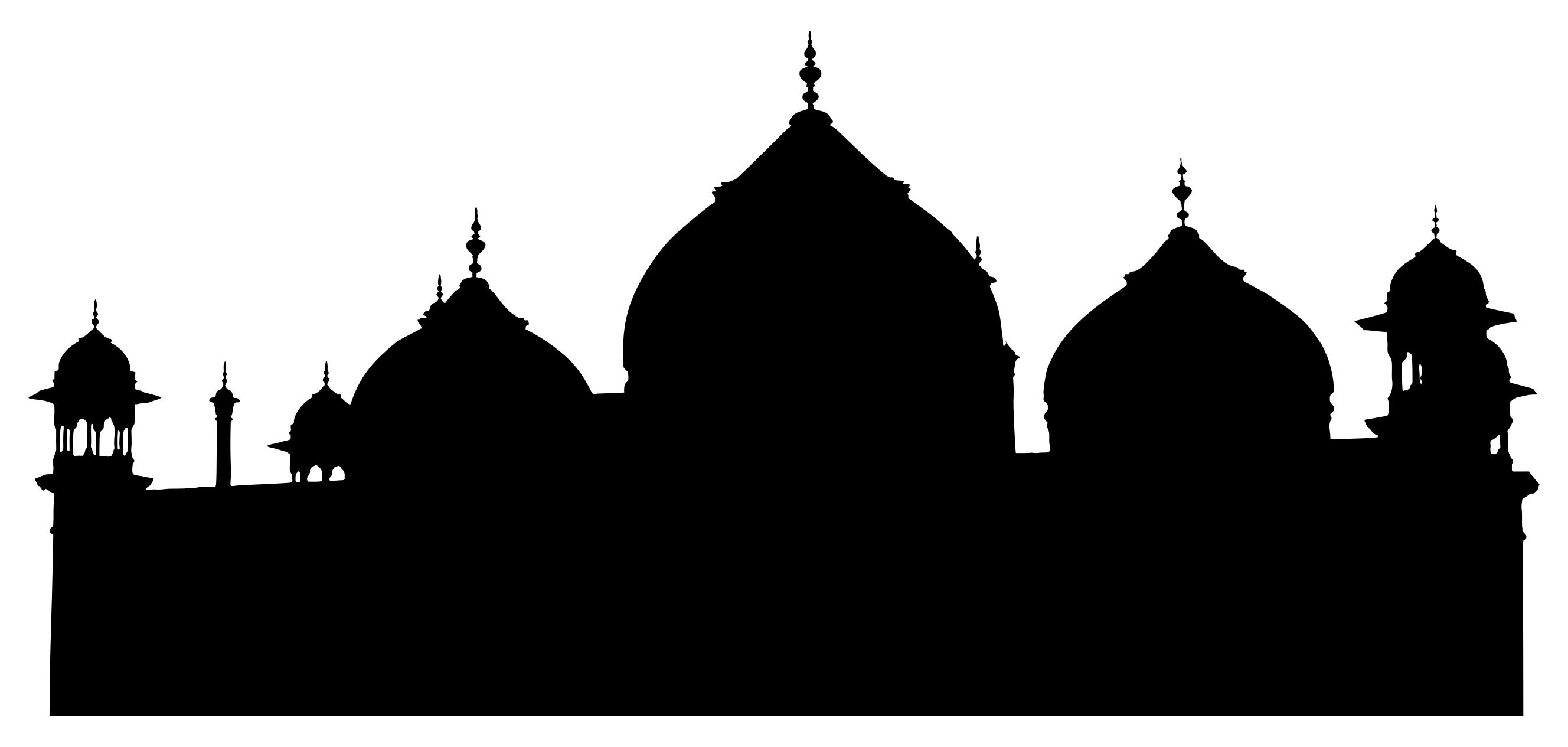 2656x1265 Mosque Silhouette Clipart