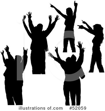 400x420 Youth Worship Silhouette Clipart