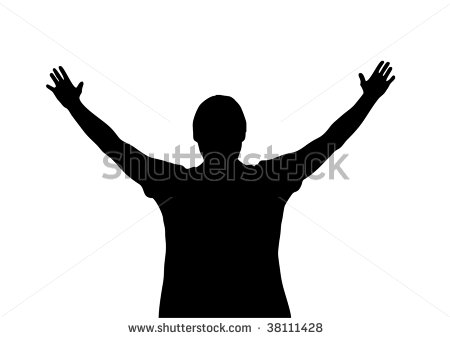 450x338 Worship Silhouettes Clipart