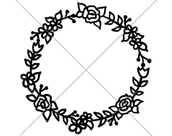 340x270 Monogram Wreath Svg Etsy