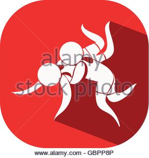301x320 Wrestling Silhouette Clip Art On White Background Stock Vector Art