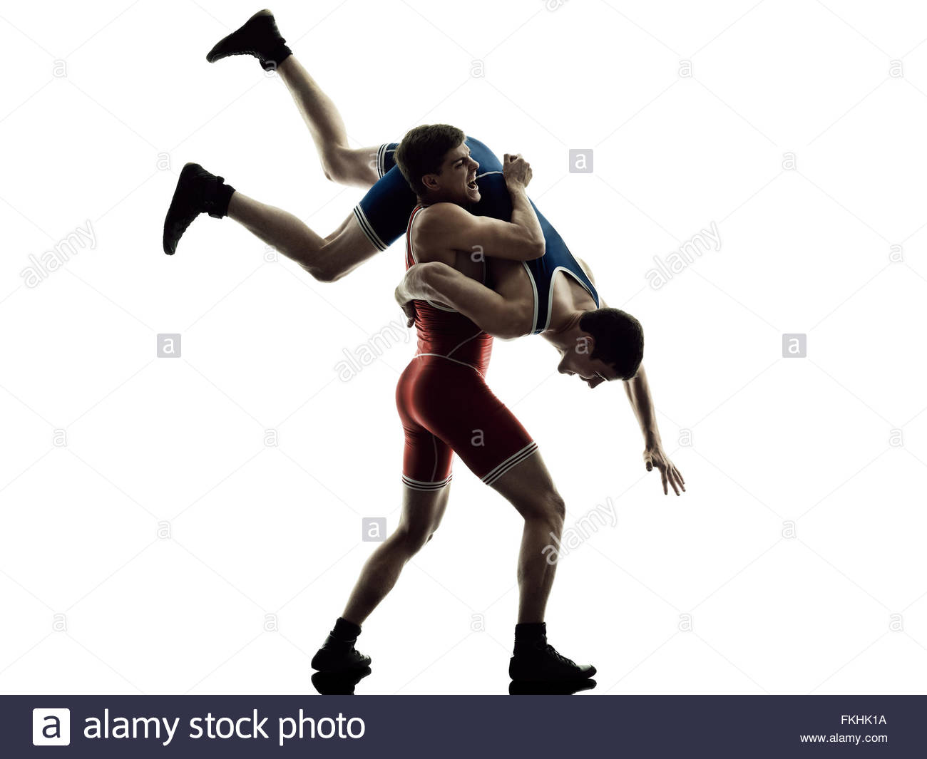 1300x1065 Two Caucasian Wrestlers Wrestling Men On Isolated Silhouette White