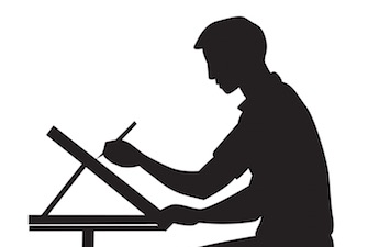 335x225 Writer Silhouette